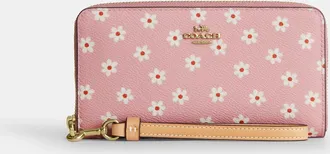 Coach Long Zip Around Wallet With Floral Print