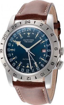 Glycine GL0306 Mens Airman Vintage The Chief Watch - Silver - One Size
