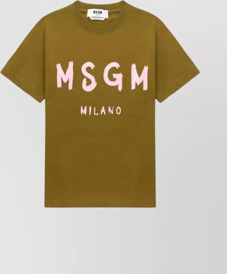 Msgm logo print cotton t-shirt