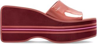 Chlo&eacute; Schoenen, Dames, Roze, 35 EU, Leer, Wedge Sandalen Swimming Cool