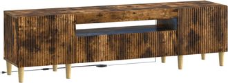vidaXL Mueble De Tv Led Roble Ahumado Madera De Ingenier&iacute;a Vidaxl