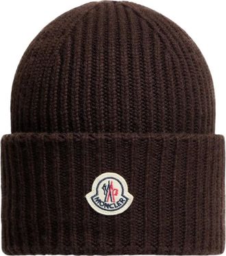 Moncler Heren, Accessoires, Bruin, Maat: ONE Size Wol