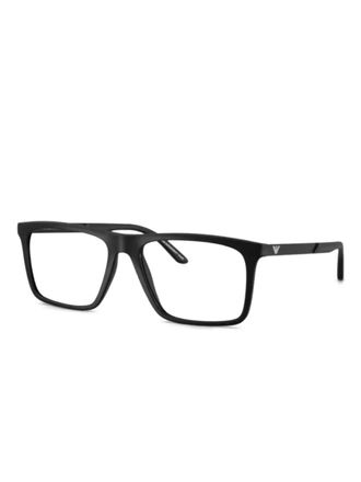 Emporio Armani square-frame glasses - men - Acetate - 55 - Black