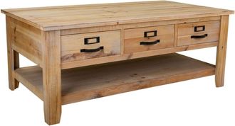 Wanderlust Deco Mesa de centro de madera marr&oacute;n 120x66x48