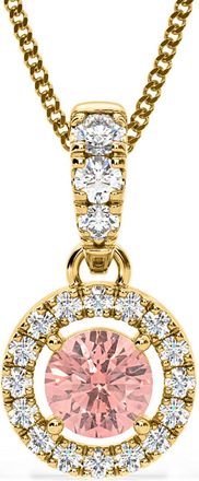 The Diamond Store Ella Pink Lab Diamond 0.71ct Pendant Necklace in 18K Yellow Gold - Elara Collection