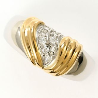 C&A Platinum Yellow Gold Yellow Gold (18K) Platinum 900 Band Ring (Pre-Owned)
