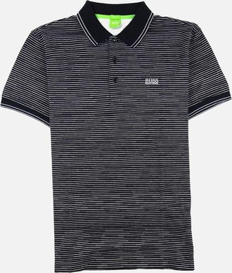 HUGO BOSS Mens Hugo Boss Paddy 2 Stripe Polo Black - Size: 38