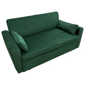 Happy Garden Sof&aacute; cama de 2 plazas de terciopelo verde