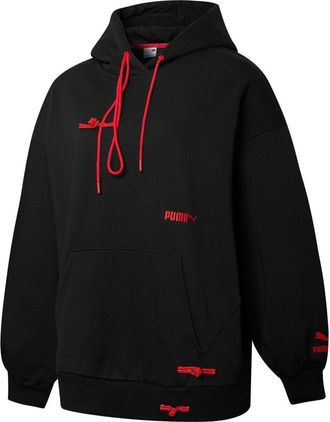 Puma (WMNS) PUMA Logo CNY Sportswear Hoodie Black 536179-01