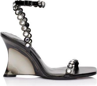 Jessica Rich Diamond Wedge in Noir at Nordstrom, Size 37