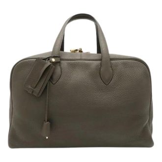Herm&egrave;s Pre-owned Vintage Handbag - Dames - Pre-owned - Grijs - Maat: ONE Size Leer