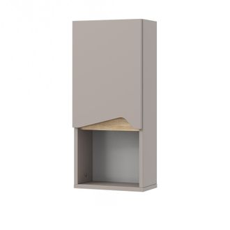 Vicco Armario De Ba&ntilde;o Marelle, Gris, 30 X 67 Cm Con Puerta Y Compartimento Abierto