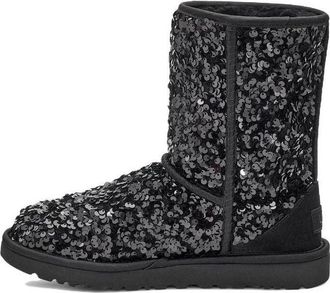 UGG (WMNS) UGG Classic Short Sequin Black Grey 1130650-BLK