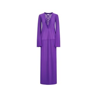 Andamane Maxi Dresses, female, Purple, Size: M Ava Lace Up Maxi Dress