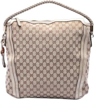 Gucci Pre-owned Bella - Dames - Vintage Schoudertas - Beige - ONE Size - Leer - Vintage