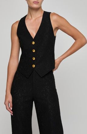 L'agence Kino Bonded Lace Vest in Black at Nordstrom, Size X-Small