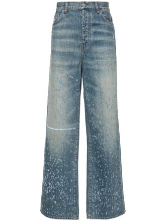 Amiri Jeans dritti Shotgun a vita media - Blu