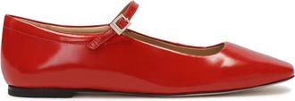 Kazar Rode ballerinas met Mary Jane-stijl bandje - Dames - Ballerinas - Rood - 38 EU - Leer - Schoenen