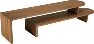Macabane Mueble tv modular de madera de teca reciclada natural de 160 cm