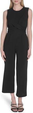 Calvin Klein Knotted Wide Leg Jumpsuit in Black at Nordstrom Rack, Size 8