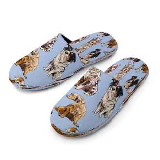 Generic Australian Shepherd Dogs Mens Cozy Memory Foam Slippers Warm Cotton House Shoes Comfy Slipper for Indoor Outdoor