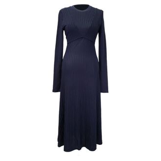 Altuzarra Masika Jersey Midi Dress in Navy Blue Viscose