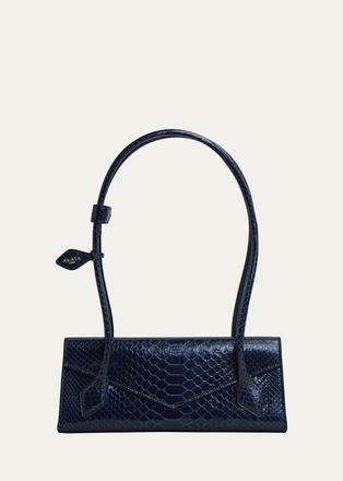 Alaia Le Teckel Small Snakeskin Leather Shoulder Bag