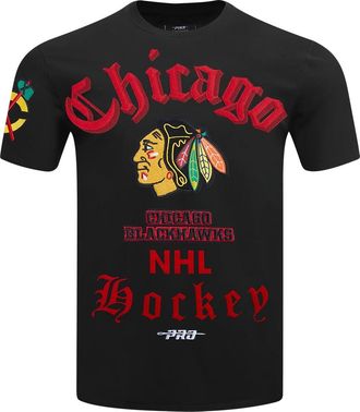 Pro Standard Mens NHL Chicago Blackhawks Old English S/S Tee