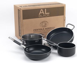 Pentole Agnelli Juego de 5 piezas de aluminio y antiadherente