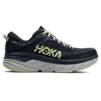 Hoka One One Hoka Bondi 7 Textile Synthetic Mens Lace Up Trainers - Blue Graphite Butterfly - Size:UK 10.5