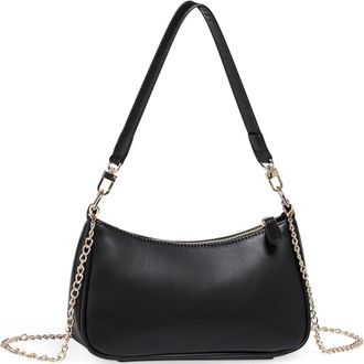 Generic Womens Leather Clutch Handbags Multi-Way Shoulder Crossbody Purse with Zipper,Black (Black)