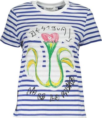 Desigual Mujer, Camisetas, Azul, Talla: L