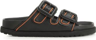 Birkenstock 1774 Arizona Leather Regular Fit - unisex - Birkenstock - Sliders - Black - 7 UK - Shoes
