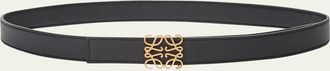 Loewe Anagram Reversible Grained Leather Belt