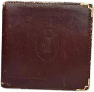 Cartier Pre-owned Wallets, female, Red, Size: ONE SIZE Pre-owned Leather Wallet