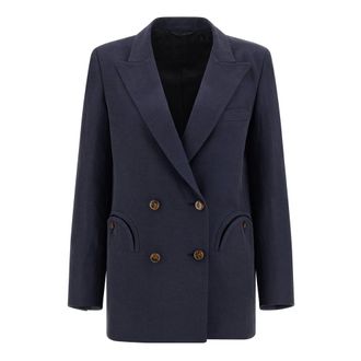 Blaz&eacute; Milano Savannah Everyday Blazer - female - Blaz&eacute; Milano - Double-Breasted Coats - Blue - 2XS - Coats