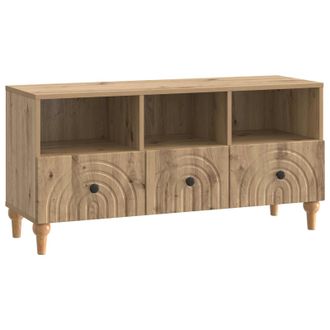 vidaXL Mueble De Tv Roble Artesanal 102 X 34,5 X 50 Cm Vidaxl
