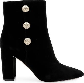 L'agence Womens Theodora Ii Suede Bootie In Black
