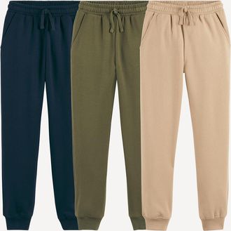 La Redoute Collections Set van 3 joggingbroeken in molton