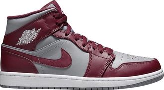Nike Air Jordan 1 Mid Team Red Sneakers - Heren - Fitnessschoenen - Rood - 41 EU - Leer - Fitness