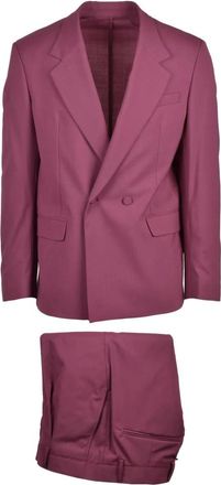 Mars&eacute;m Double-Breasted Pak - Heren - Business pakken - Paars - 2XL - Wol - Kostuums