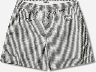 C.P. Company Men s Flatt Nylon Striped Swim Shorts Gunmetal