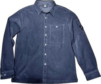 C.P. Company Corduroy Lens Overshirt - Heren - Casual Overhemden - Blauw - L - Katoen - Overhemden