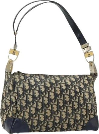 Dior Pre-owned Shoulder Bags, female, Multicolor, Size: ONE SIZE Pre-owned Canvas Shoulder Bag