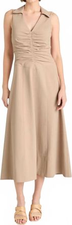 Cinq &agrave; Sept Kilda Midi Dress In Beige