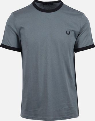 Fred Perry Mens FRED PERRY RINGER T-SHIRT STOCKPORT BLUE/NAVY - Grey - Size: 44