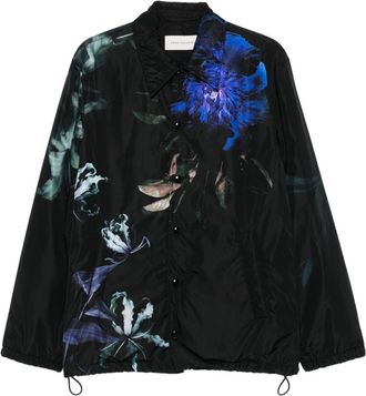 Dries Van Noten Artistic Floral Print Casual Jacket