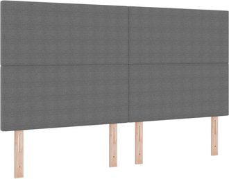 vidaXL Headboard Height Adjustable Manual Light grey 180 cm Rib fabric vidaXL