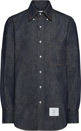 Thom Browne Camicia con abbottonatura - Blu