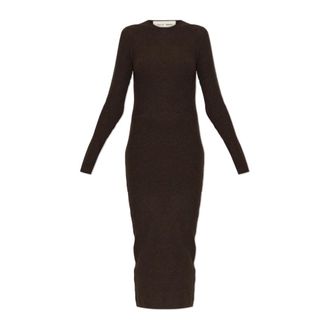 Fear of God Rib Lange Mouw Jurk - Dames - Kleedjes - Bruin - L - Polyester - Kleedjes